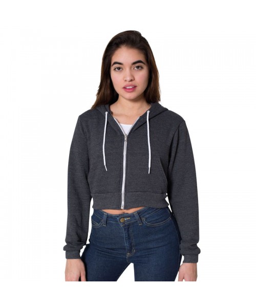 Plain crop hoodie Flex fleece American Apparel 278 GSM